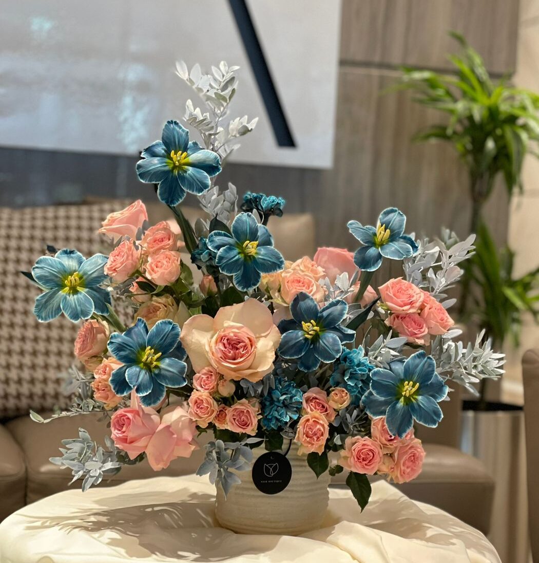 Blue and Pink