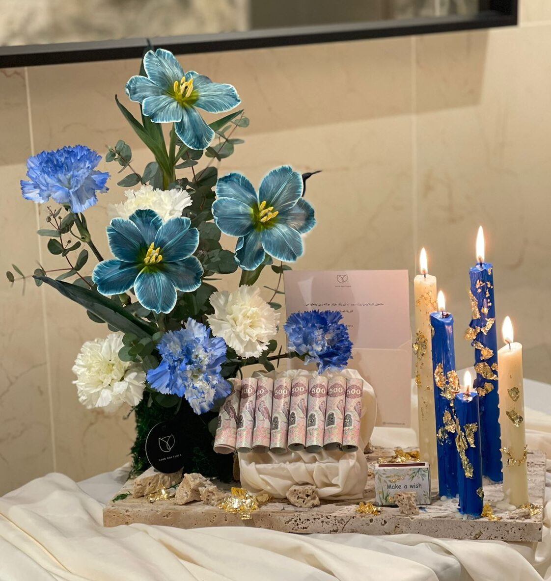 Blue and White