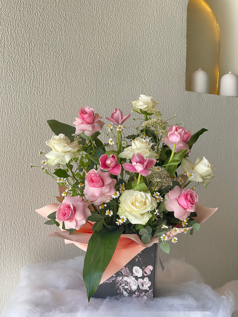 Box Flowers Arrangement Available Today