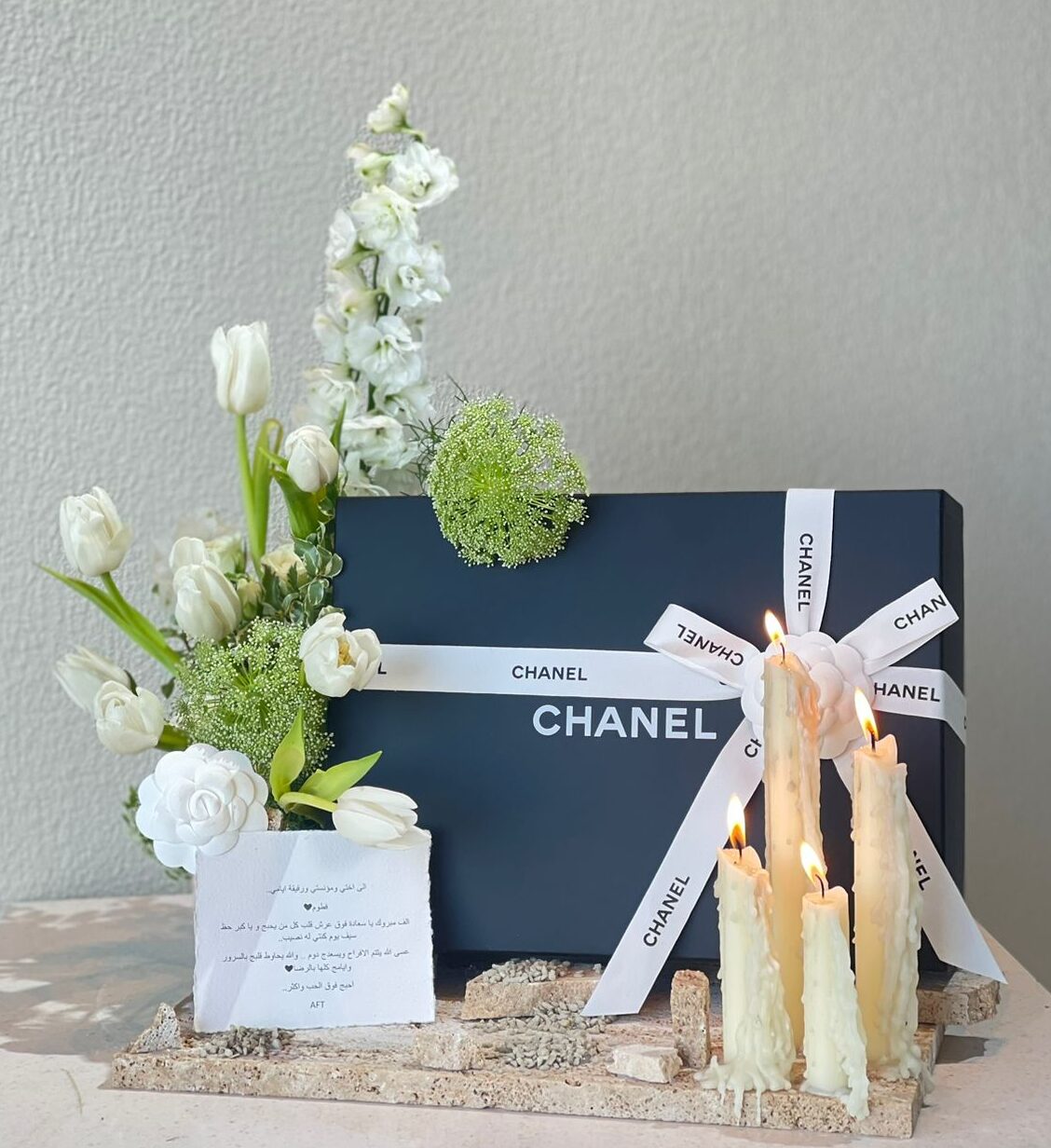 Chanel in White Tulips