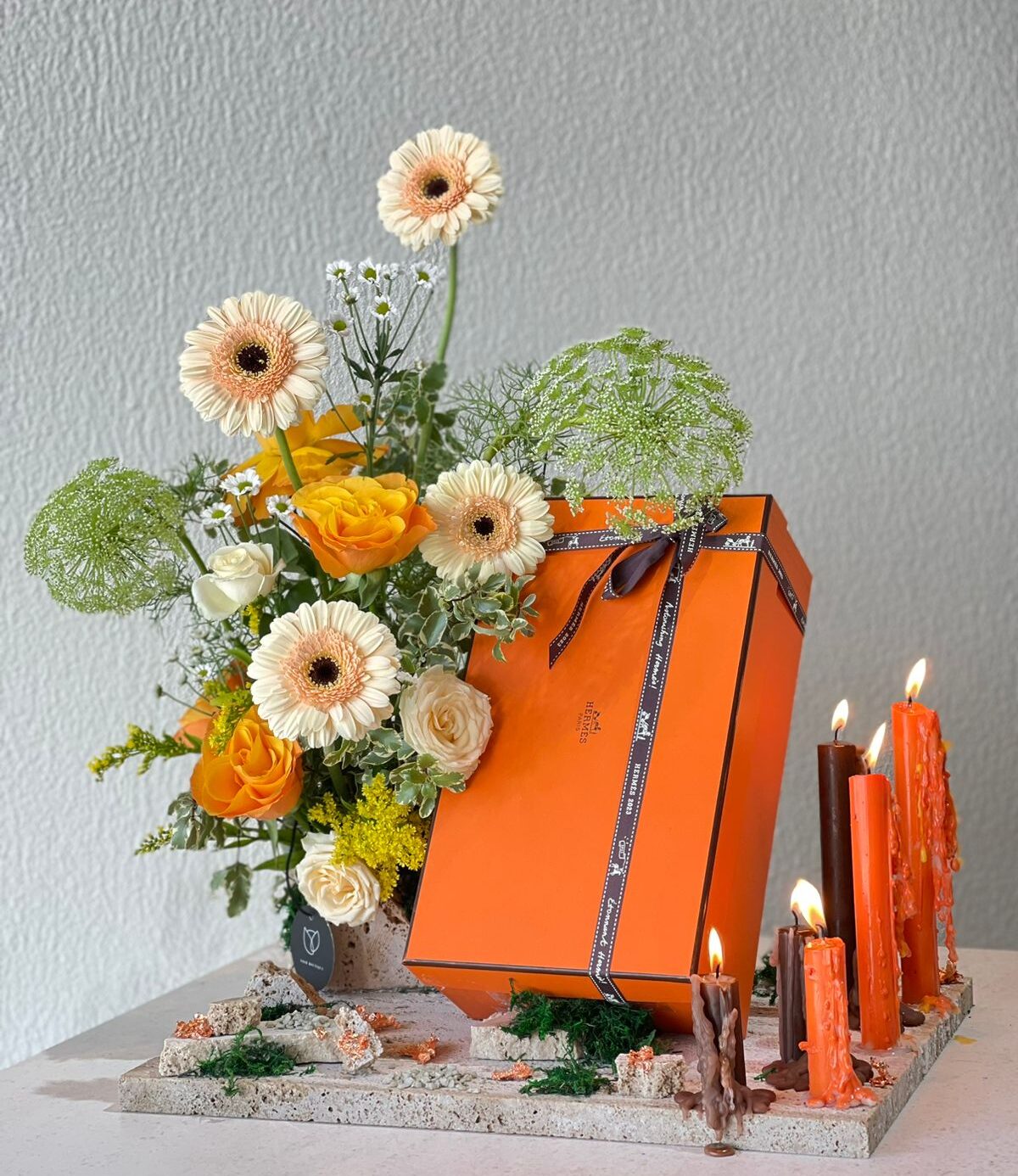 Hermes in Peach Gerbera
