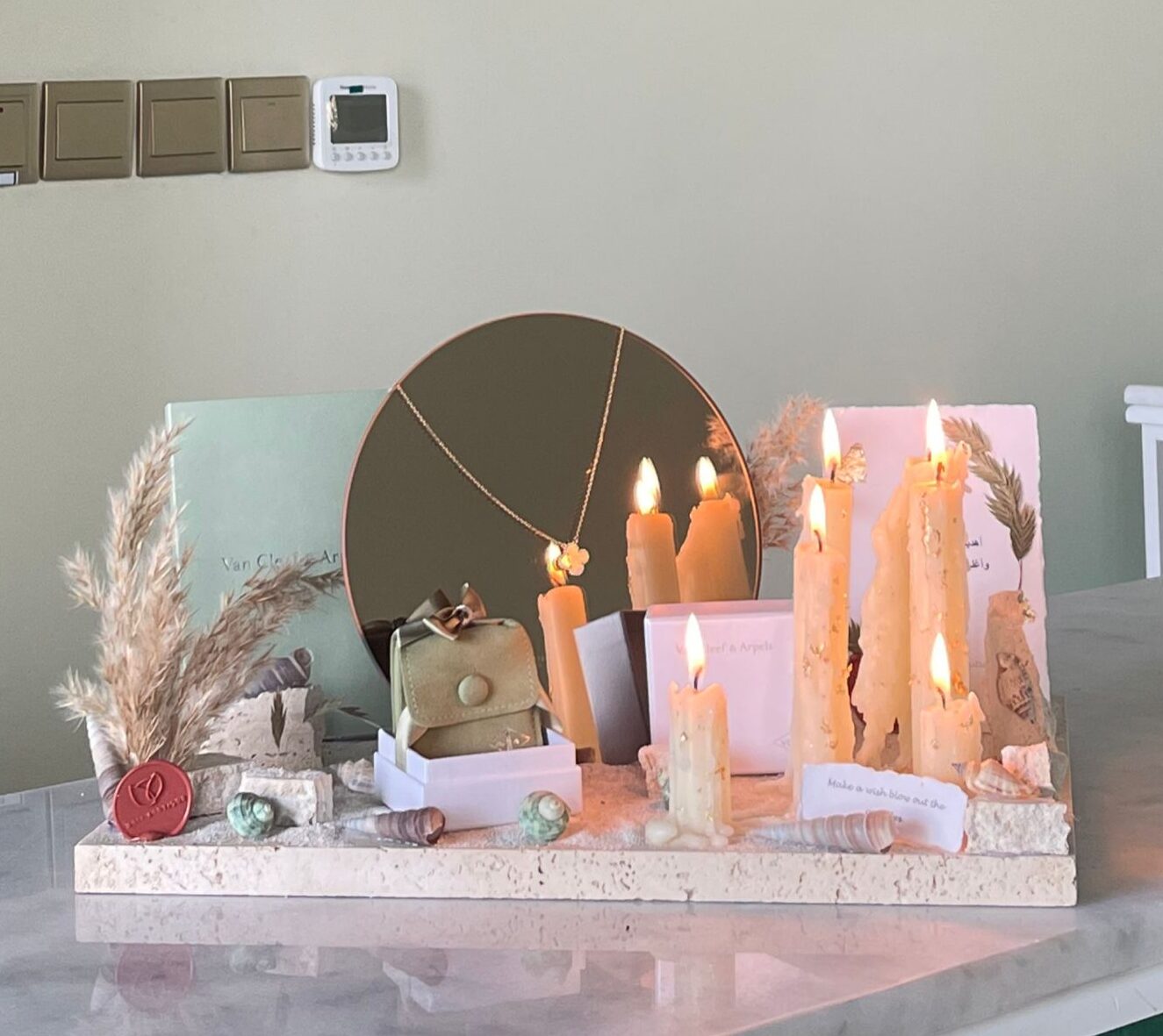 Necklace in a Marble Arrangement