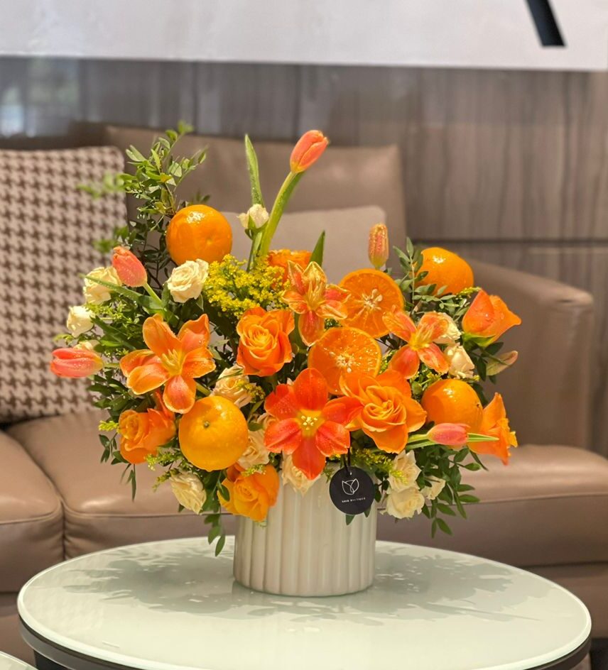 Orange Flowers with Orange Fruits