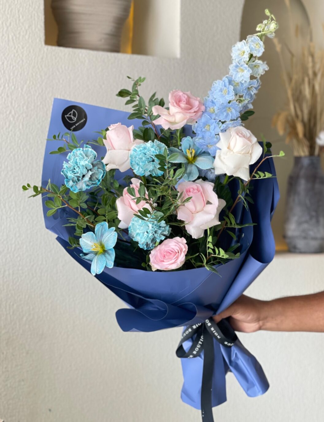 Pink and Blue Flowers