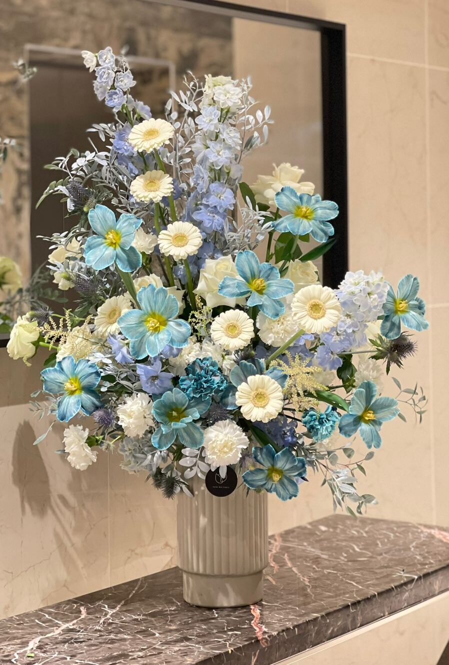 Vase Blue Tulips