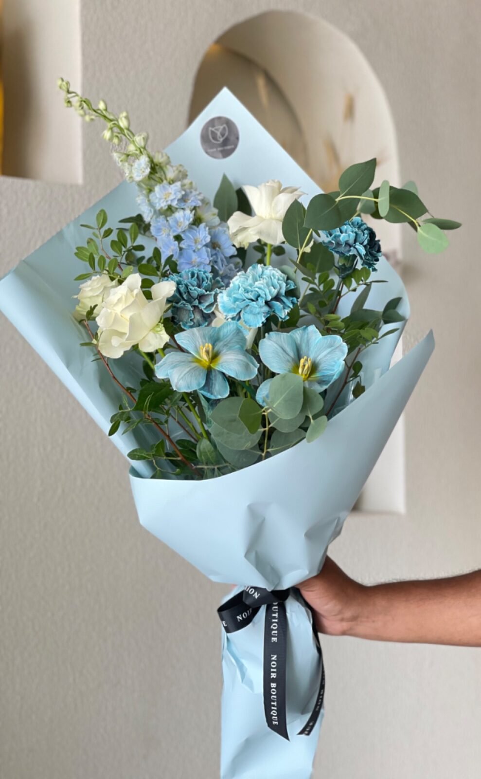 White and Blue Flowers