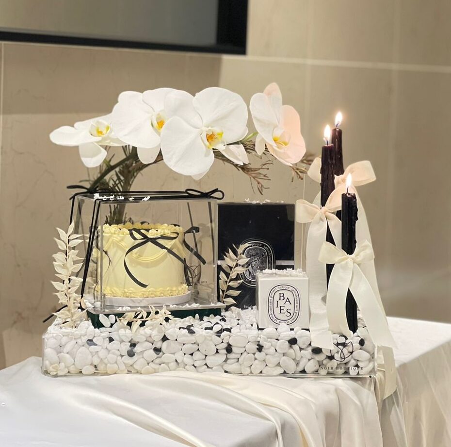 White Flower and Black Candles